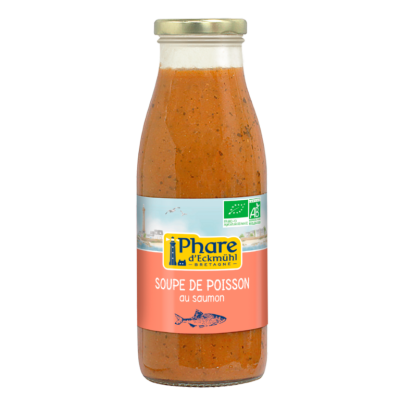 Soupe de poisson au saumon bio